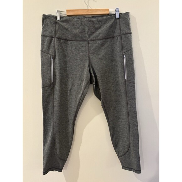 Athleta Rainier Heathered Tight Grey Size 2X - Picture 2 of 7